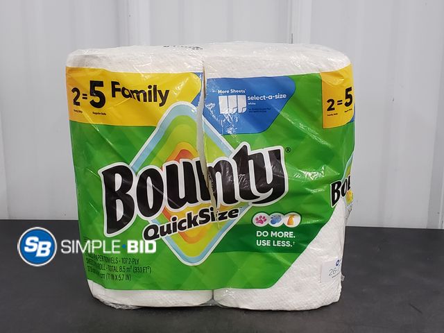 Lot 58-77940 - Bounty Quick Size 2 Pack Paper Towels - Little Smashed