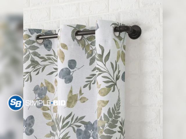 Lot 58-26478 - New Sun Zero Remi Floral Leaf Print Blackout Grommet Curtain Panel, 40" x 63", Multi