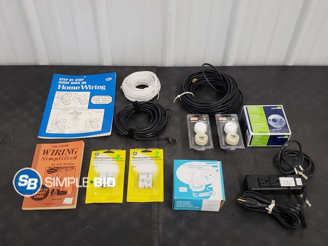 Lot 58-80959 - Lot of Electrical Accessories and Supplies - various items - mostly unused