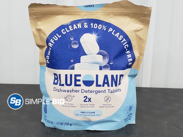 Lot 58-71810 - Blueland Dishwasher Detergent Tablets 110 Count - open bag - mostly full