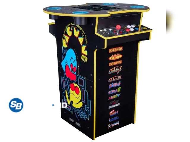 Lot 58-50501 - Arcade1Up PAC-MAN Pub Table Arcade Machine - tested to work!! Works GREAT!! on one side (otherside t...