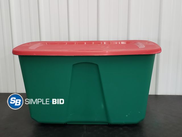 Lot 58-67901 - Homz 32 Gallon Storage tote - with lid - used but in good condition