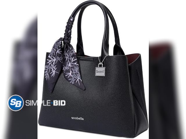 Lot 58-38537 - New Black Women Purses and Handbags for Women - Small Tote Shoulder Bag Satchel Purse with adjustabl...