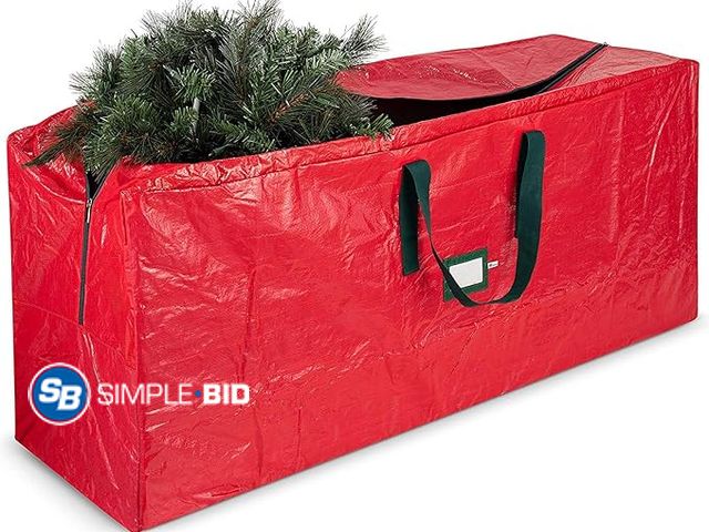 Lot 58-18019 - CHRISTMAS IN JULY! New ZOBER Christmas Tree Storage Bag - Fits 9 Ft Artificial Trees - Plastic, Wate...
