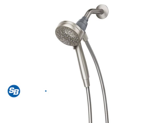 Lot 58-33717 - New Moen Engage Magnetix 3.5-inch Six-Function Handheld with Magnetic Docking System, Brushed Nickel