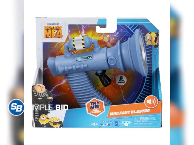 Lot 58-17823 - New Despicable Me 4 SFX Mini Fart Blaster,8 Different Silly Fart Noises Ages 4+, Indoor and Outdoor ...