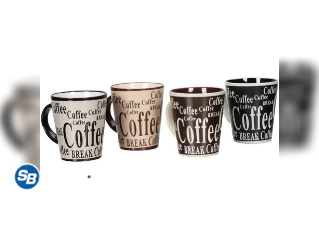 Lot 58-37488 - New Gibson Mr. Coffee Dolce Cafe 4 Person 8 Piece Mug and Spoon Set, Assorted Colors
