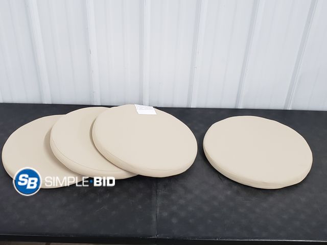 Lot 58-84399 - Lot of (4) 16" Round Cushions, Cream Colored - Appear Unused