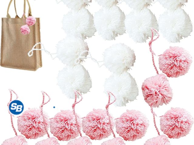 Lot 58-39787 - New MEYAGO 12 Sets Pom Pom Hanging for Bags Women Accessories - Double Ball Design Tassel