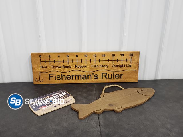 Lot 58-67483 - Lot of (3) Fisherman Signs
