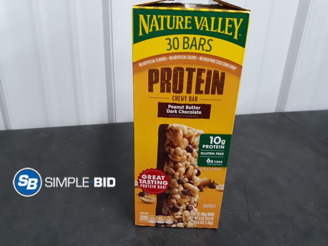Lot 58-30665 - Nature Valley Protein Chewy Bar - Peanut Butter Dark Chocolate - 29 bars individually wrapped - unop...