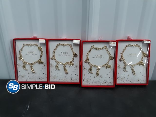Lot 58-40013 - Lot of (4) New ARIES Mar. 21-Apr. 19 Bracelets