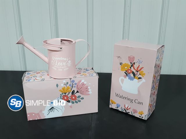 Lot 58-27268 - Lot of (2) New Watering Garden Cans -- GRANDMA'S LOVE - NANA'S LOVE watering with our affection