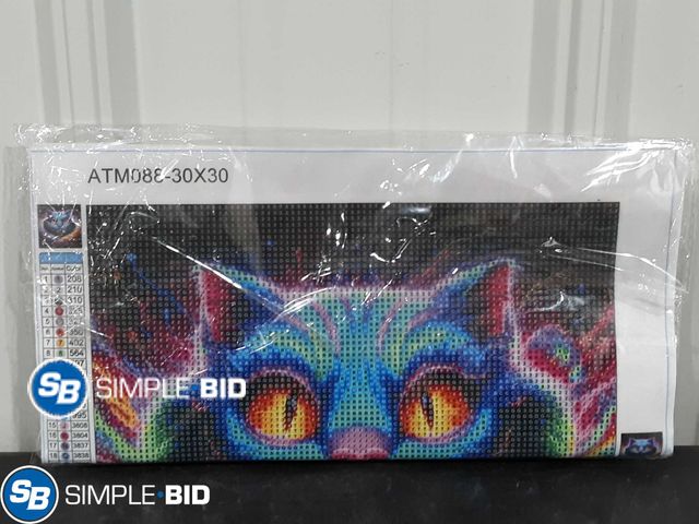 Lot 58-20955 - New Cat Diamond Art Painting Kits for Adults and Beginners,5D DIY Cartoon Cross Stitch Kits,Full Dri...