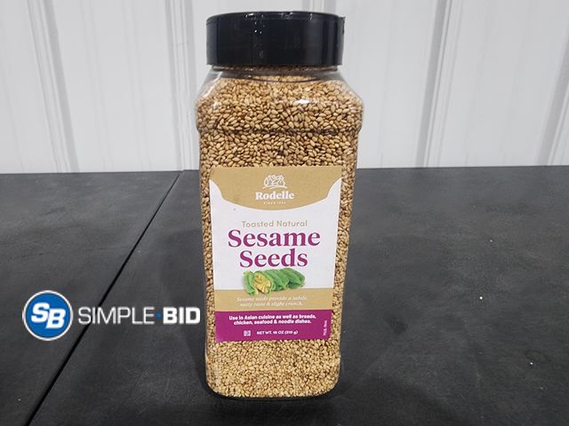 Lot 58-28219 - New Rodelle Toasted Natural Sesame Seeds 18 oz