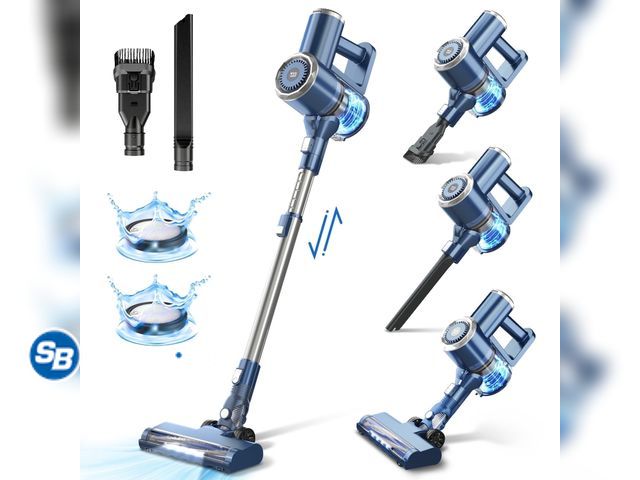 Lot 58-33511 - Prettycare Cordless Stick Vacuum Cleaner Lightweight Upright for Carpet Hard Floor Pet Hair W200 - l...