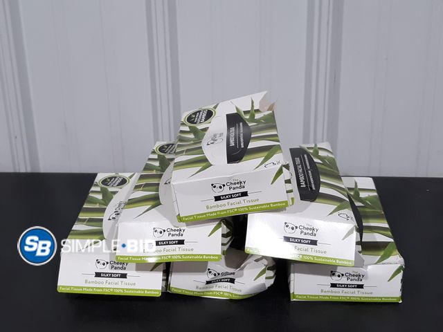 Lot 58-34961 - Lot of (6) Boxes of  Bamboo Facial Tissue - Some Boxes Damaged