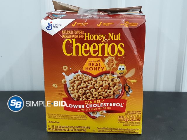 Lot 58-30788 - Honey Nut CHEERIOS - made with real honey - 2 boxes - unopened