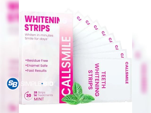 Lot 58-74619 - New CALLSMILE Teeth Whitening Strips 28 Strips 14 Treatments Mint Flavor