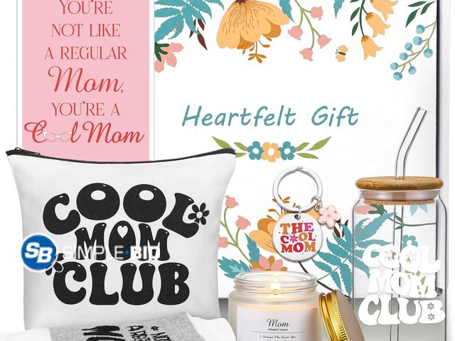 Lot 58-52123 - New COOL MOM club heartfelt gift including glass tumbler, candle, socks, keychain and more