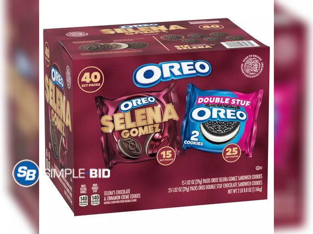 Lot 58-71807 - Selena Gomez &amp; OREO Double Stuff Cookies Variety Pack, 1.02 Ounce (40 Count) - unopened - expire...