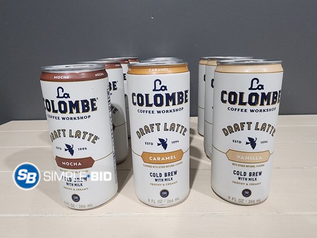 Lot 58-30504 - La COLOMBE Lot of (11) La COLOMBE  draft latte  Cold brew with milk - Vanilla - Mocha - Caramel 9 fl...