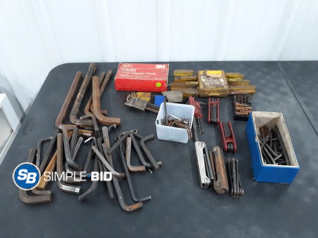 Lot 58-59386 - Box of Misc. Hex Key Wrenches (Allan Wrenches) - Used