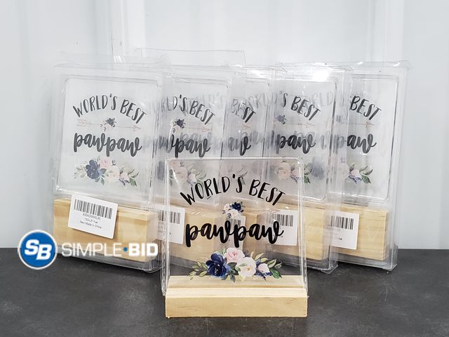 Lot 58-59438 - Lot of (6) New World's Best Paw Paw Acrylic Sign