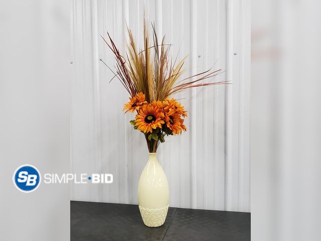Lot 58-78227 - Decorative Vase with Fall Stems and flowers
