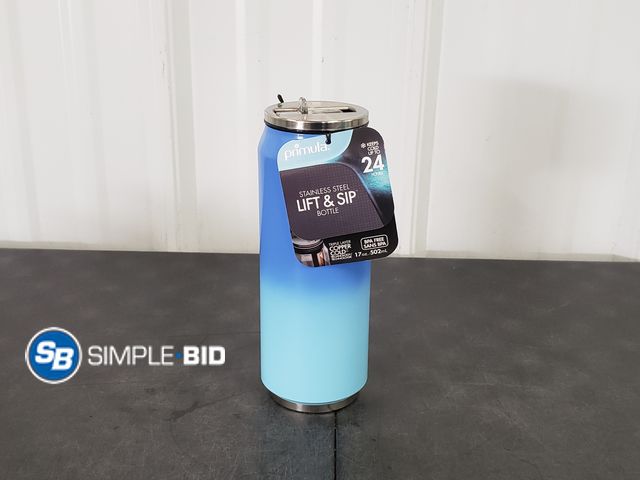 Lot 58-68588 - Primula Stainless Steel Lift &amp; Sip Bottle 17oz - New