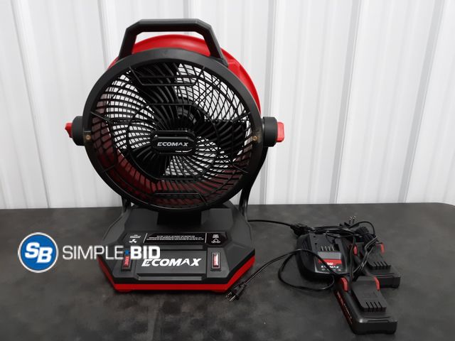 Lot 58-77000 - Ecomax AC/DC Bucket Top 12" Misting Fan
Bucket Not Included; AC/DC 20V Power, Runs on Ecomax 20V Bat...