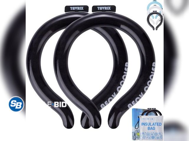 Lot 58-58211 - New 2 Pack Neck Cooling Tubes with Insulated Bag, Reusable Ice Ring, Freezes Below 64℉- Cooling Reli...