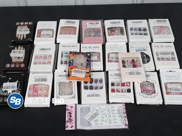 Lot 58-35020 - Box of Misc. Fake Nails - Some Halloween, Some Christmas, Some Just Pretty