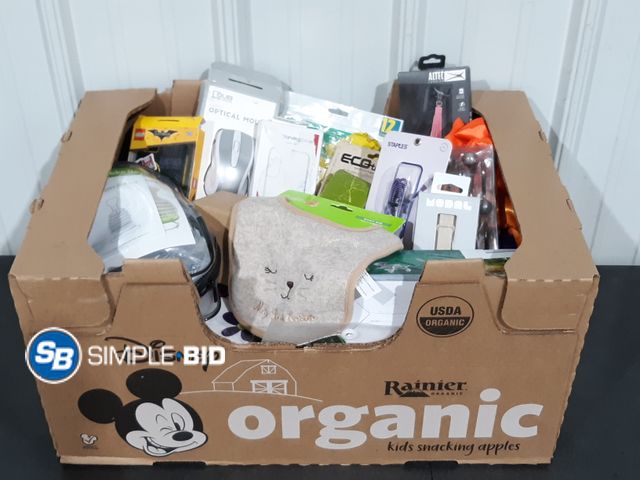 Lot 58-28624 - BOX of small amazon items - various items - unused