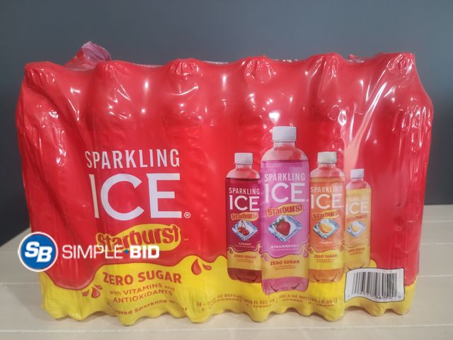 Lot 58-26011 - SPARKLING ICE! Starburst! strawberry - orange - lemon - Cherry -  pack - unopened - damaged packagin...
