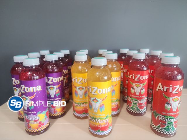 Lot 58-35691 - ARIZONA! Lot of (15) New Arizona Fruit Juice Cocktail -- FRUIT PUNCH -- MUCHO MANGO -- WATERMELON - ...
