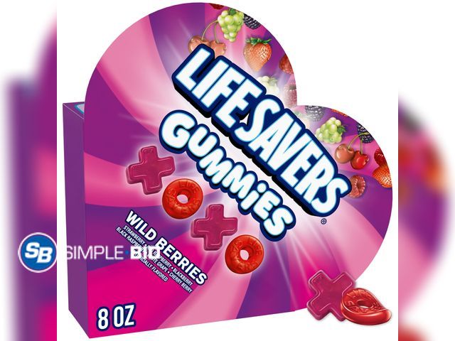 Lot 58-67889 - Lot of (3) Life Savers Gummies Wild Berry Valentine's Day Candy Heart Box - 8 oz - unopened - expire...