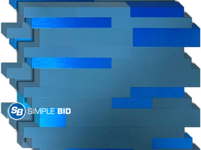 Lot 58-78243 - New weimeisc 10-Sheet Peel and Stick Backsplash Tile, PVC Mixed Metal Stick on Backsplash Tiles for ...