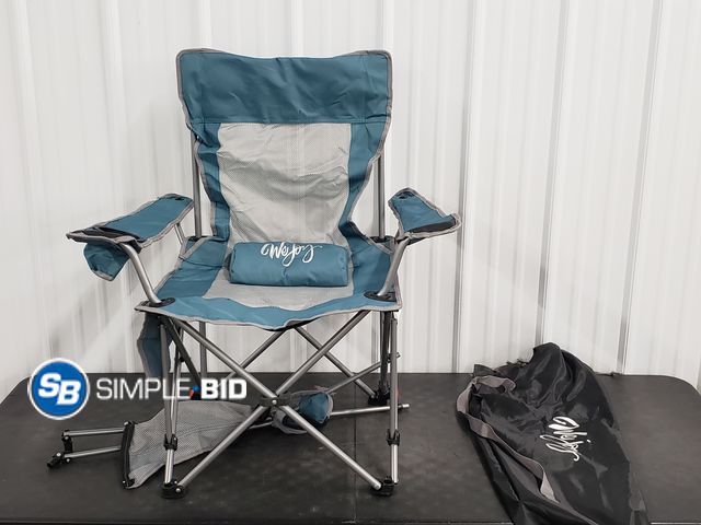 Lot 58-75096 - Outdoor Fold up Camp chair - needs some repair