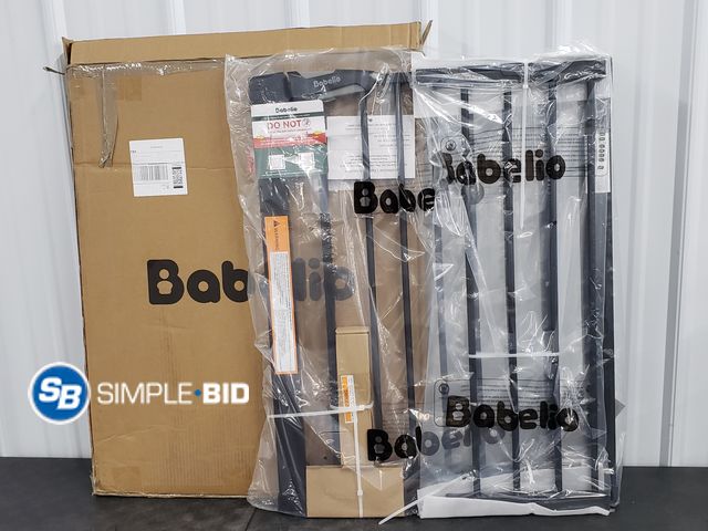 Lot 58-40554 - Babelio Baby Gate for Doorways and Stairs - 26-40" Auto Close Dog Gate - Black