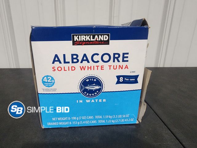 Lot 58-26157 - Kirkland Albacore Solid White Tuna 7 - 7oz cans - unopened