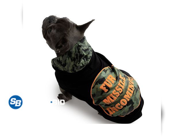 Lot 58-17821 - New jolly knits fur missile incoming pet hoodie - SIZE L