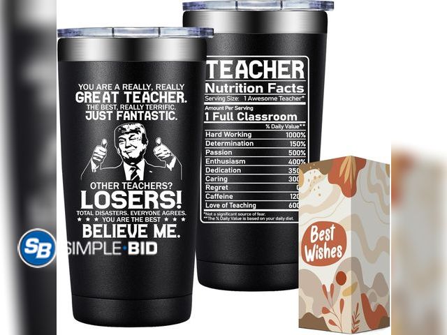Lot 58-38871 - New SpenMeta Teacher Appreciation Gifts for Men Male - Teachers gifts - 20oz Funny Teacher Tumbler C...