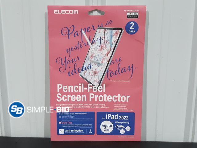 Lot 58-26420 - Elecom Pencil Feel Screen Protector - For iPad 2022 - (2) Pack