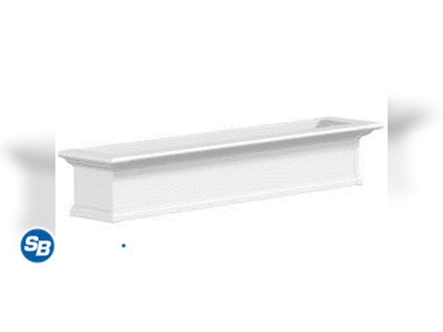 Lot 58-26722 - New Mayne Yorkshire 5ft Window Box - White - 60in L x 12in W x 10in H - with 1.25 Gallon Built-in Wa...