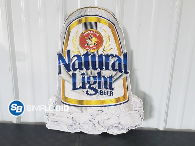 Lot 58-73605 - Metal Natural Light Beer Sign