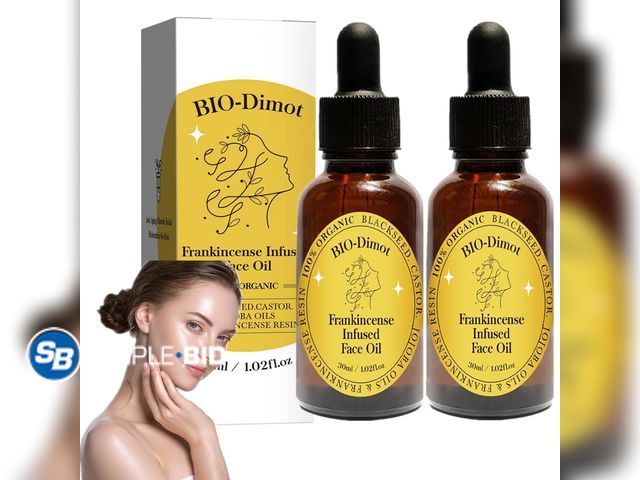 Lot 58-62985 - New LOYOTICE 2PC Frankincense Resin Oil Infused Organic Black Seed, Castor &amp; Jojoba Oils for Fac...