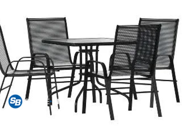 Lot 58-59556 - Patio Table and Chair Set - Square Glass Top Table with 4 Chairs - Open Box

**** PICTURE IS FOR REF...