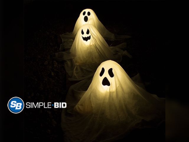 Lot 58-26640 - New Joyfy 3 Packs Halloween Ghost Decorations,Light Up Flying