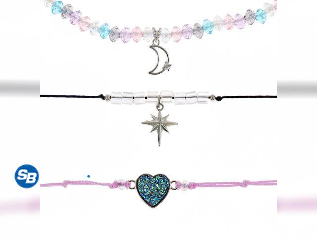 Lot 58-57813 - New Wonder Nation Kids Celestial Necklace and Choker Set, 4 Pack Rhodium